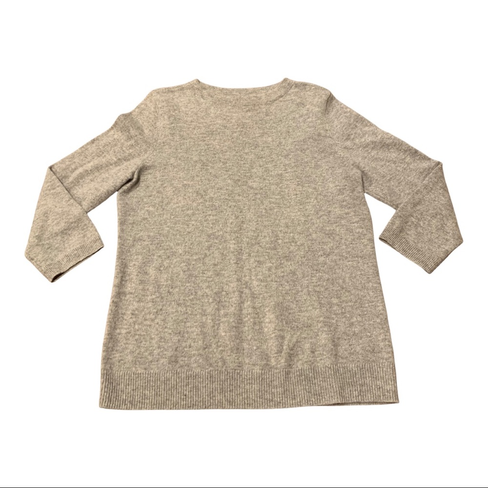 TALBOTS Pure Cashmere Sweater Crewneck Grey M